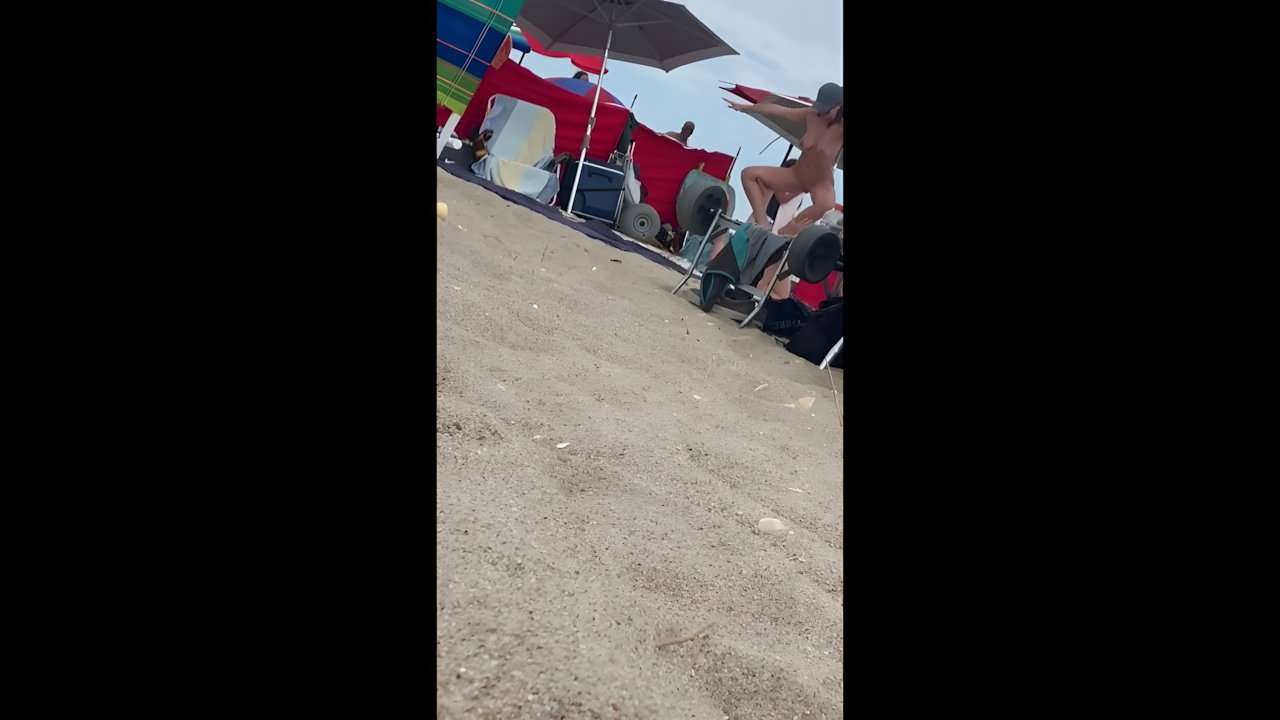 Boy Wanks Over Beach Shoe and Cums My Desi