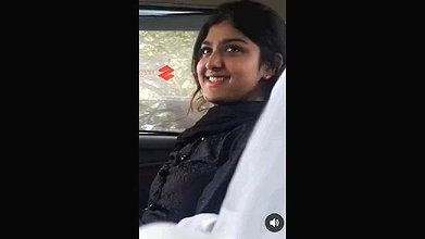 Extremely Cute Paki Girl in Car Hindi Talking