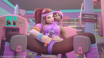 Brigitte and Sombra Baronstrap Anal 3D CGI My Desi