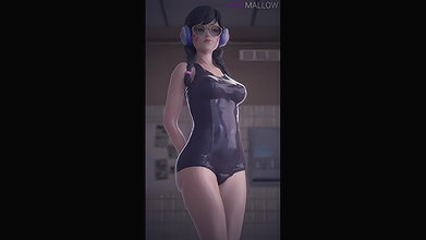 D.Va Magmallow Overwatch Animated Hentai 3D CGI Video