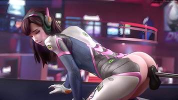 D Va Fpsblyck Overwatch Animated Hentai 3 D CGI Sex MMS