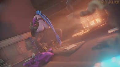 Jinx Polished Jade Bell League Of Legends Animated Hentai 3 D CGI Video