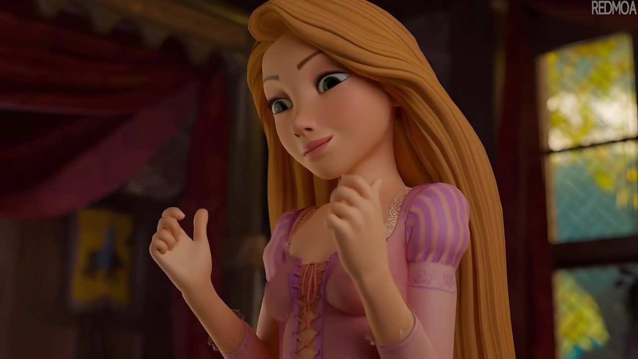 Rapunzel Redmoa Tangled Disney Animated Hentai 3 D CGI Video