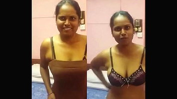 WIfe strips nude and gives blowjob