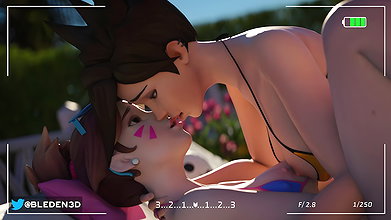 D Va And Tracer Bleden Overwatch Animated Hentai 3 D CGI Video