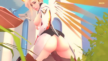 Mercy Bruh SFM Overwatch Animated Hentai 3 D CGI Video