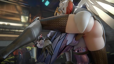 Widowmaker And Mercy FPS Blyck Overwatch Animated Hentai 3 D CGI Video 2