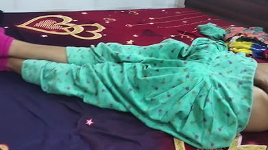 village girl playing with hot big boobs and hairy pussy in bedroom closeup looking romantic