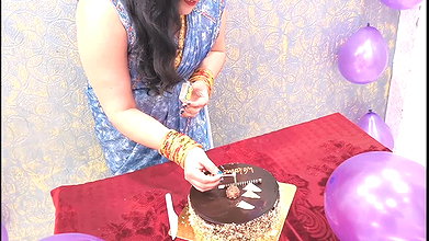 New year celebration with rosser fero chocolate cake