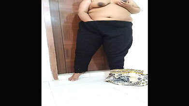 Widowed MILF Horny stepmom masturbates in alone, while stepson helps her cum then accidentally cums inside huge ass