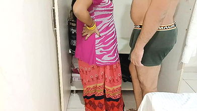 Xxx maid fuck in Aalmari in pink saree