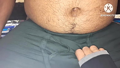 A Indian housewife playing with her husband cock