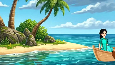 The husband and wife sat in the boat and went to the sea and there the husband fucked his wife with a big penis, a beautiful wife with big boobs